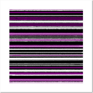 Asexual grunge stripes Posters and Art